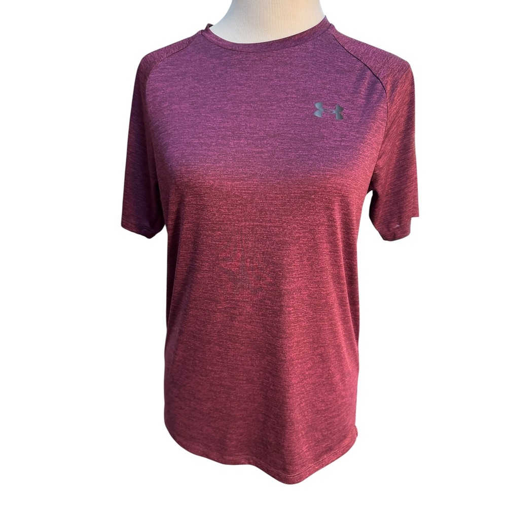 Under Armour The Tech Tee T-Shirt Womens Small SM Purple Athletic Activewear